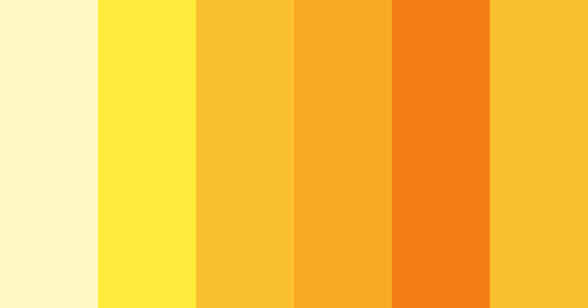 Download bright yellow color palette PNG image (landscape)