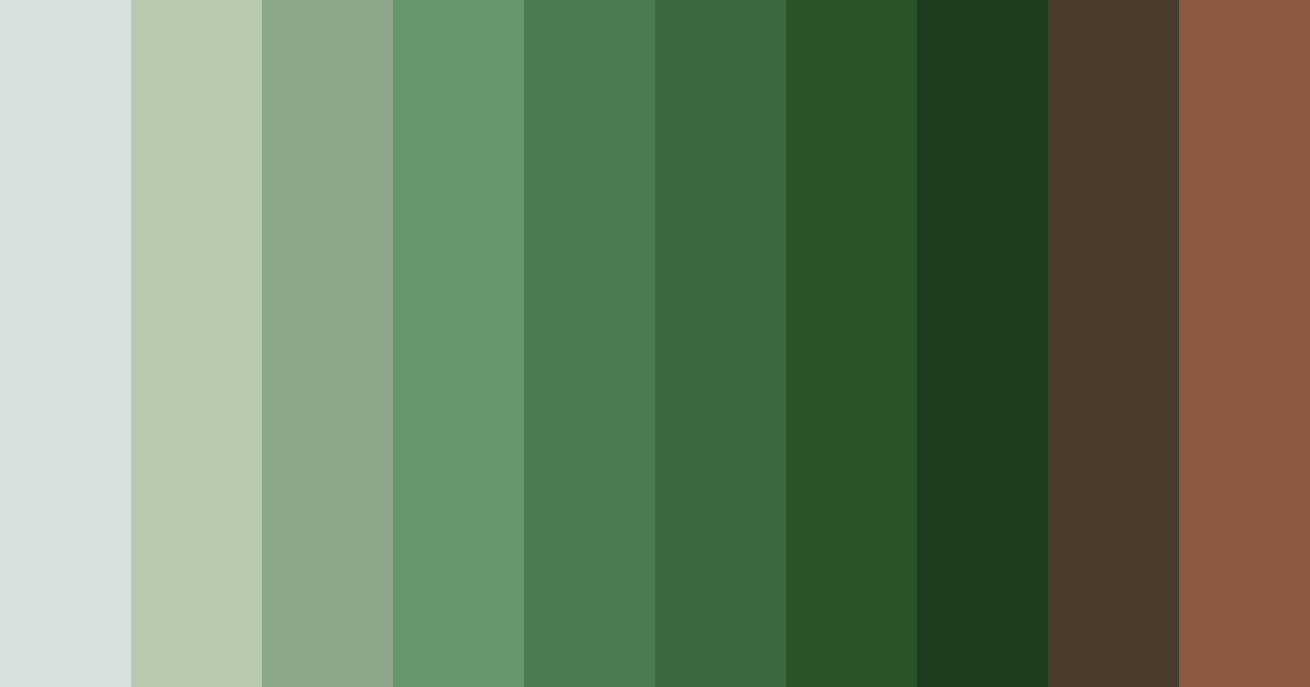 Download dark green and brown color palette PNG image (landscape)