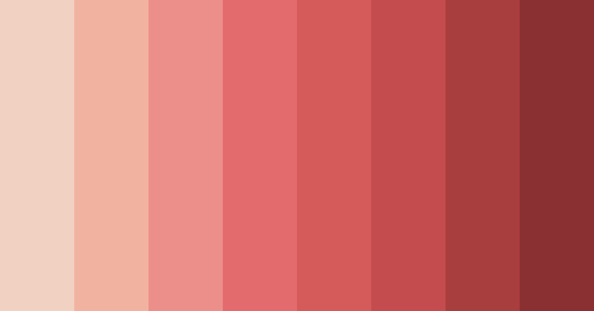 Download shades of coral color palette PNG image (landscape)