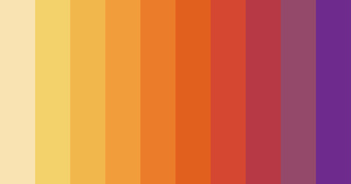 Download vibrant orange color palette PNG image (landscape)