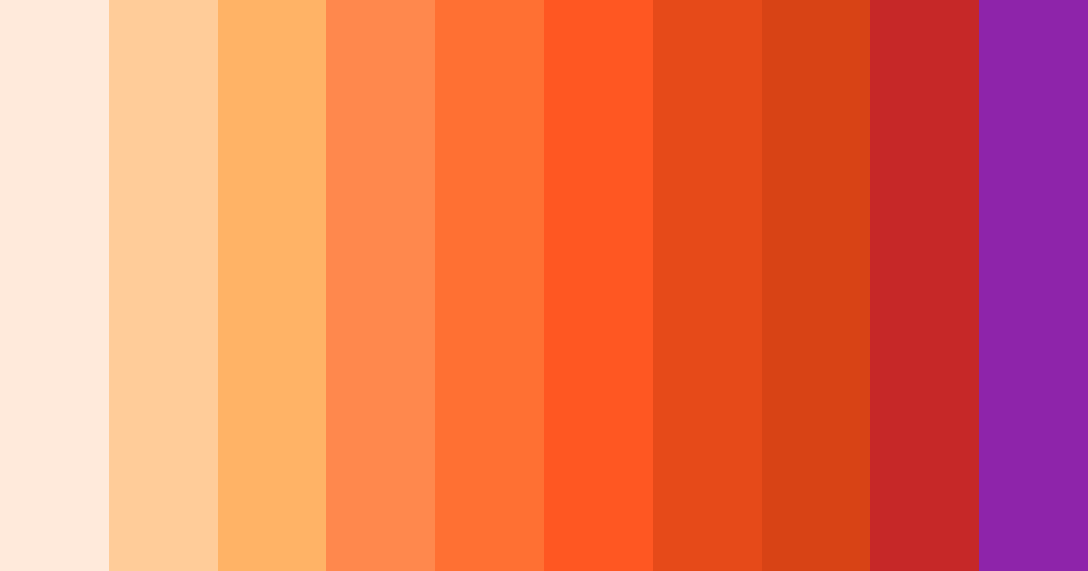 Download warm coral color palette PNG image (landscape)