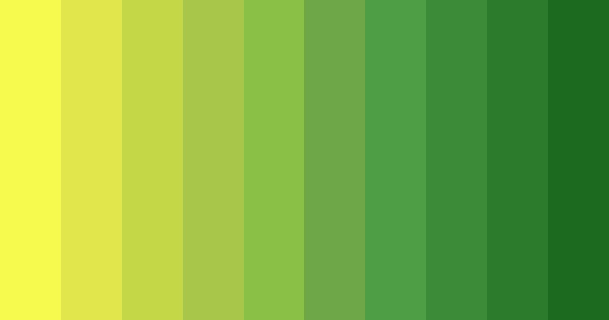 Download shades of green and yellow color palette PNG image (landscape)