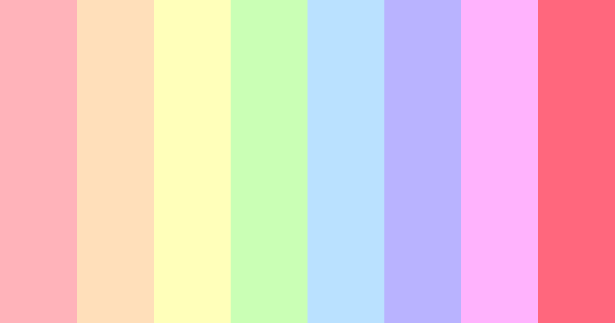 Download colorful rainbow color palette PNG image (landscape)