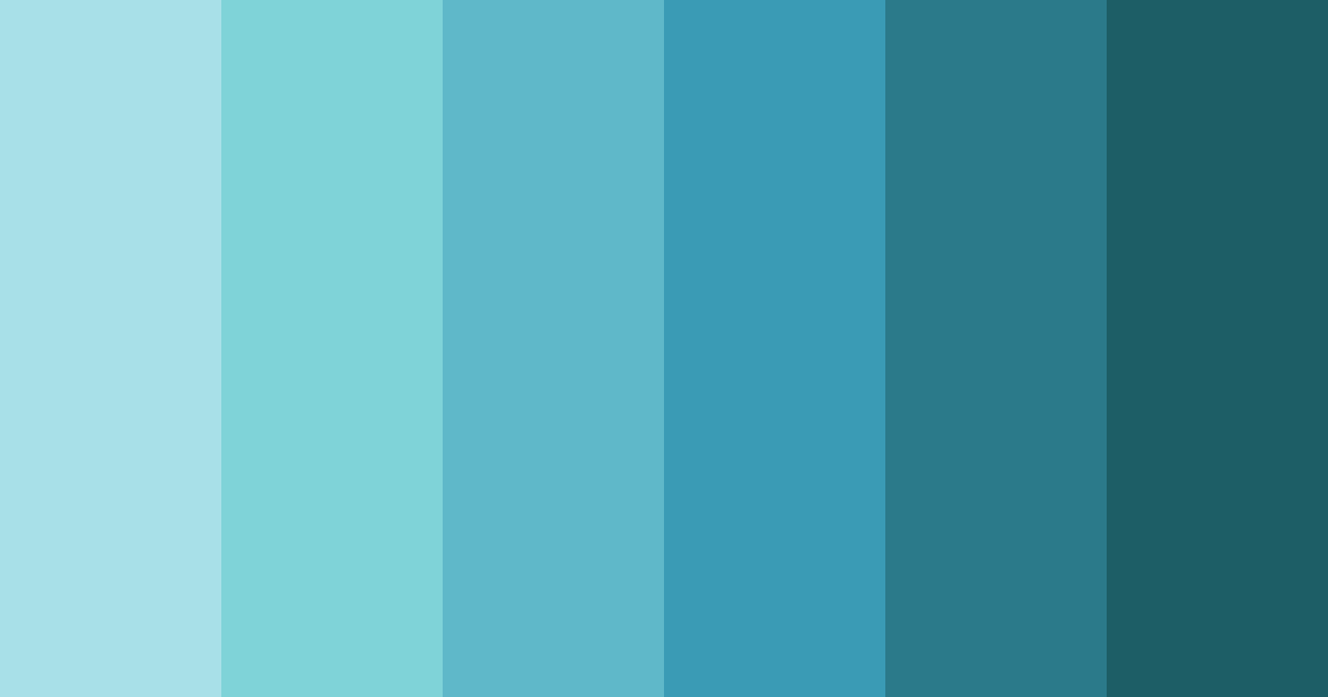 Download minty blue color palette PNG image (landscape)