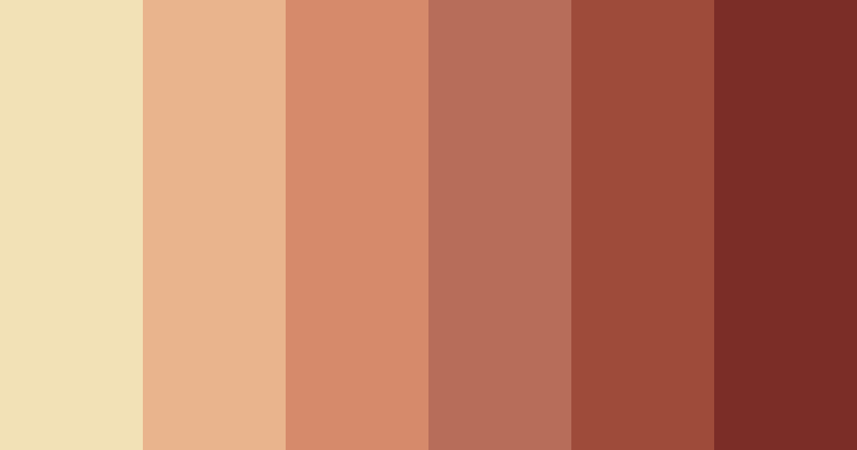 Download warm terracotta color palette PNG image (landscape)