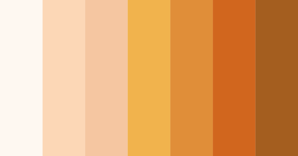 Download peachy tones color palette PNG image (landscape)