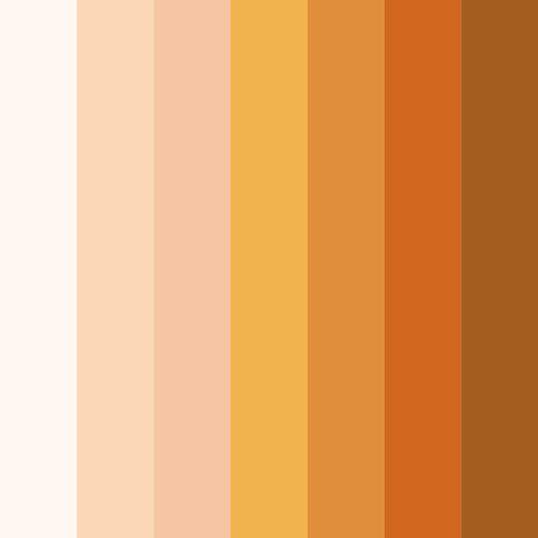 Download peachy tones color palette PNG image (square)