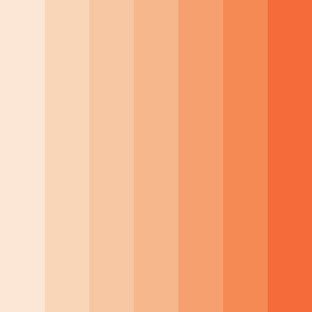 Download peachy sunset color palette PNG image (square)