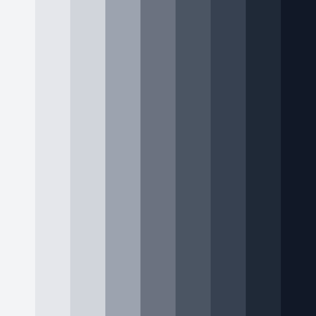 Download shades of gray color palette PNG image (square)