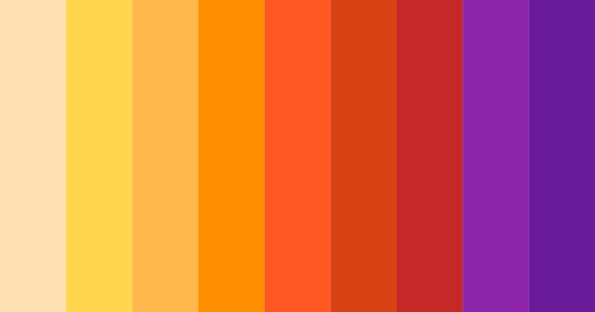 Download vibrant orange color palette PNG image (landscape)