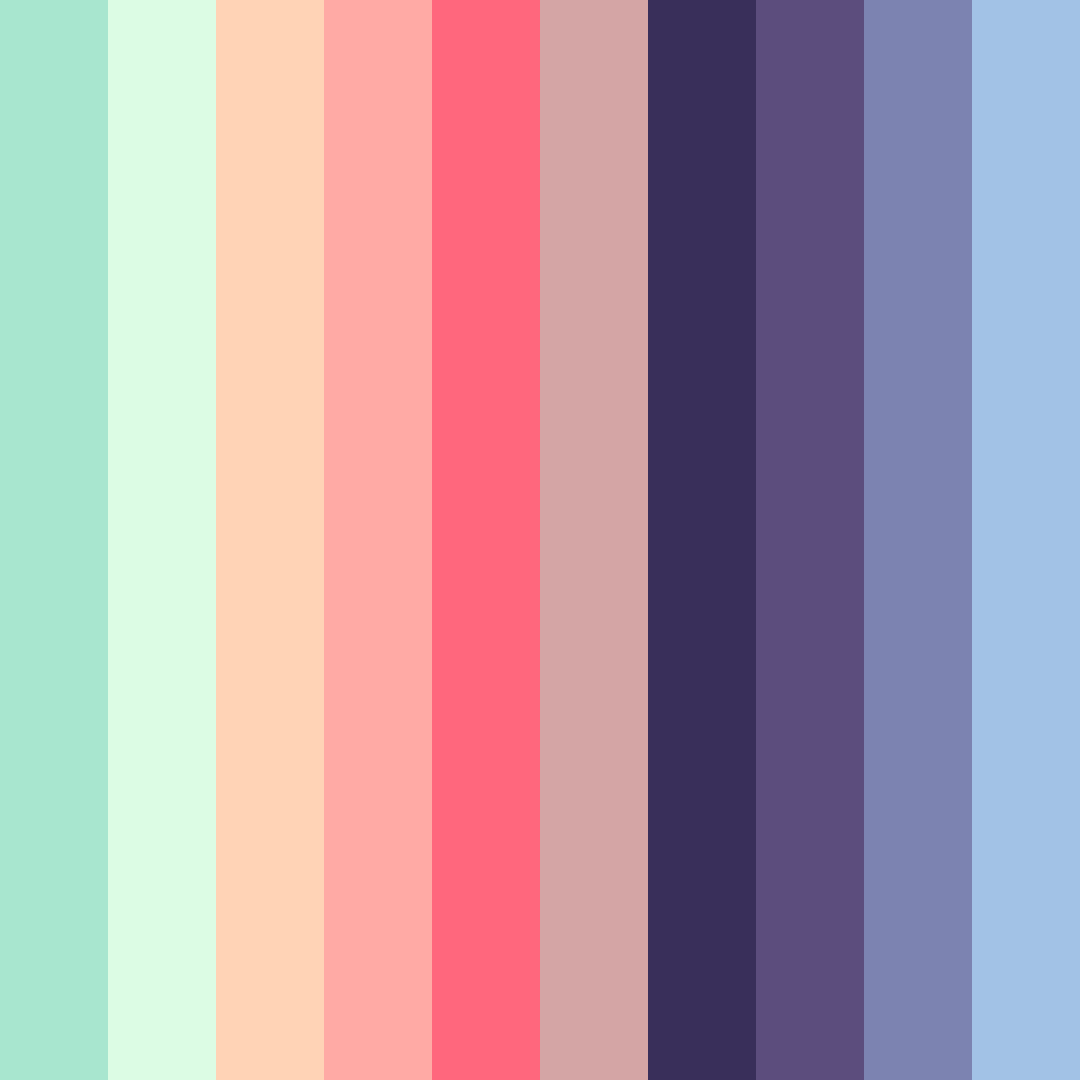 Download colorful green forest color palette PNG image (square)