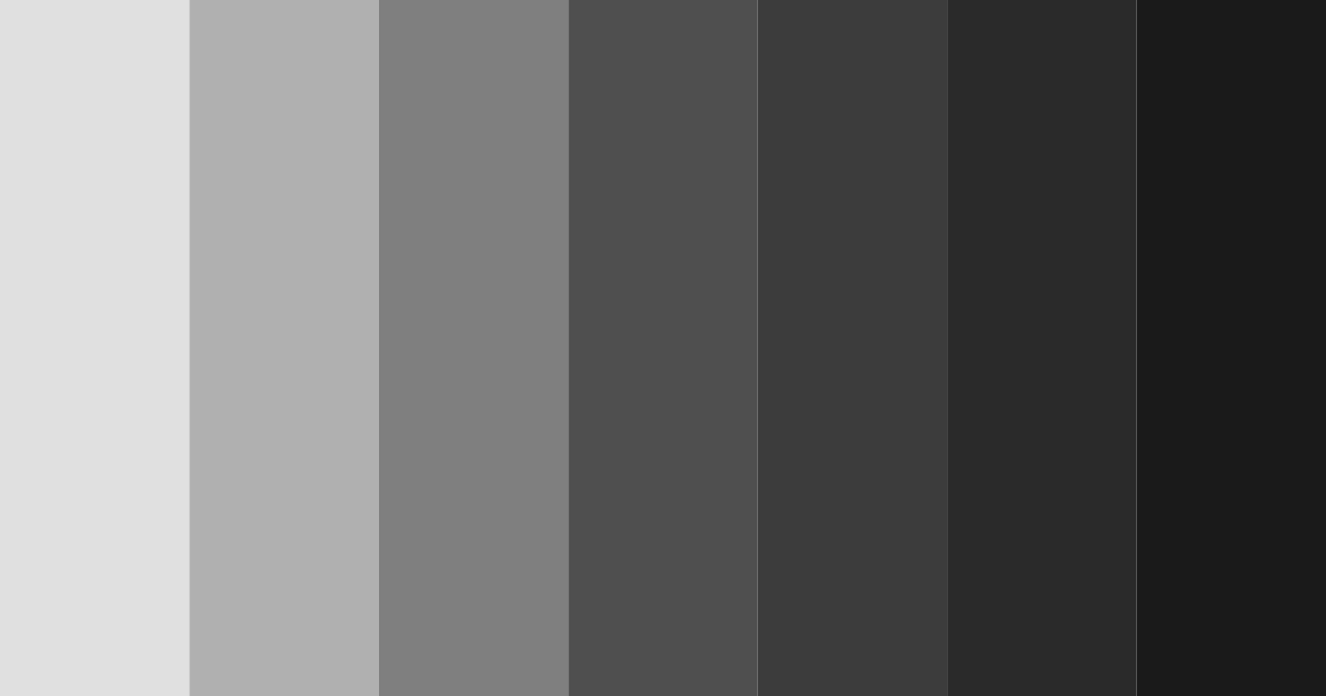 Download shades of gray color palette PNG image (landscape)