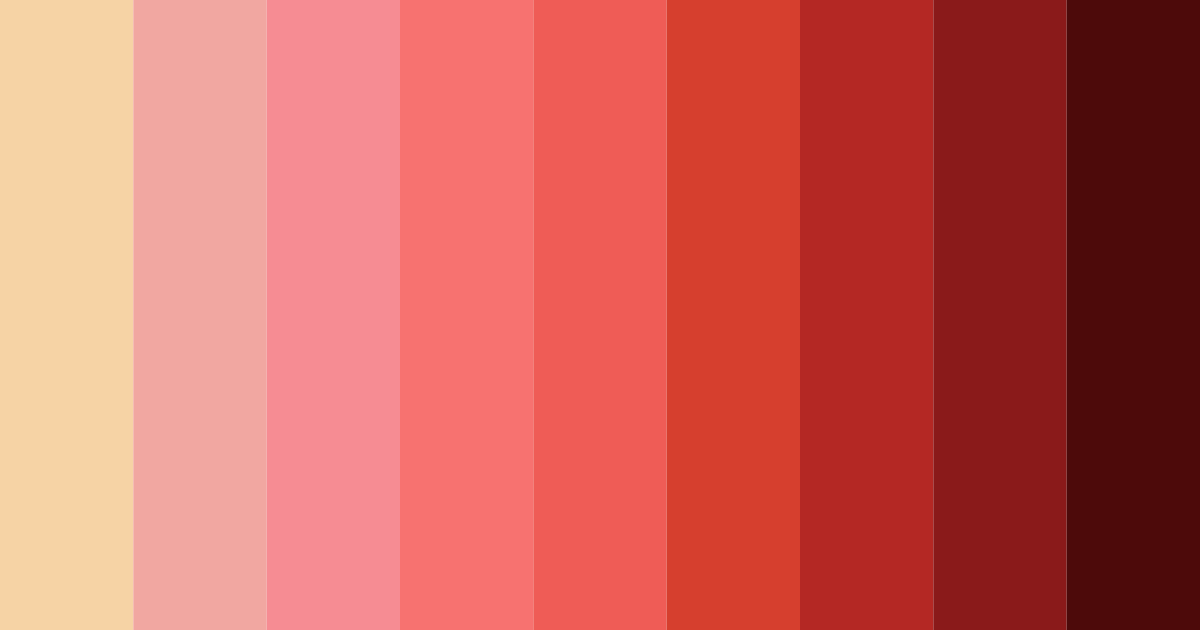 Download retro red color palette PNG image (landscape)