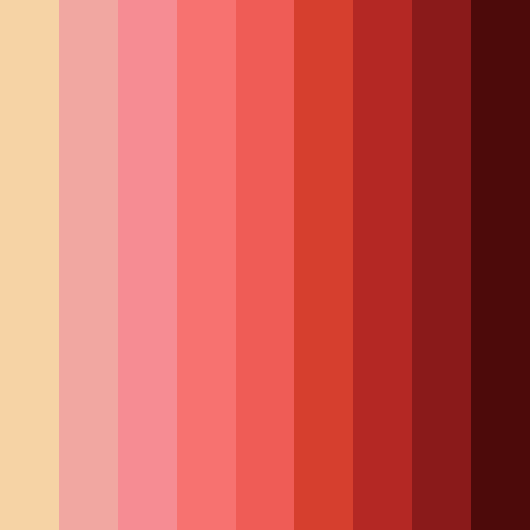 Download retro red color palette PNG image (square)