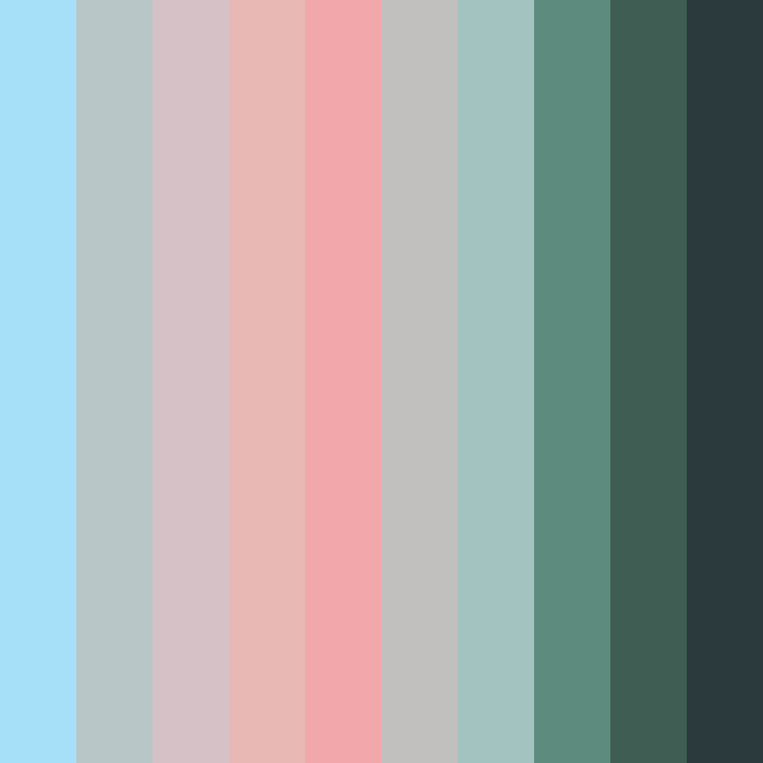Download serene blossom color palette PNG image (square)