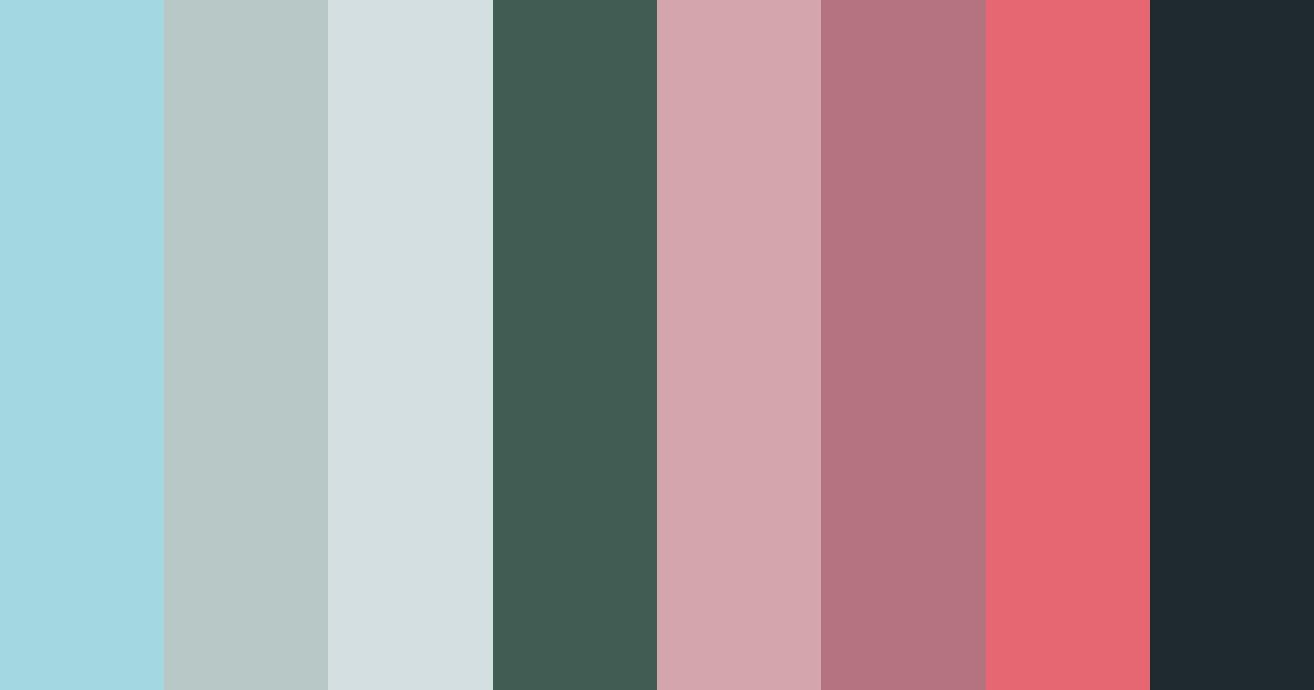 Download oceanic blossom color palette PNG image (landscape)