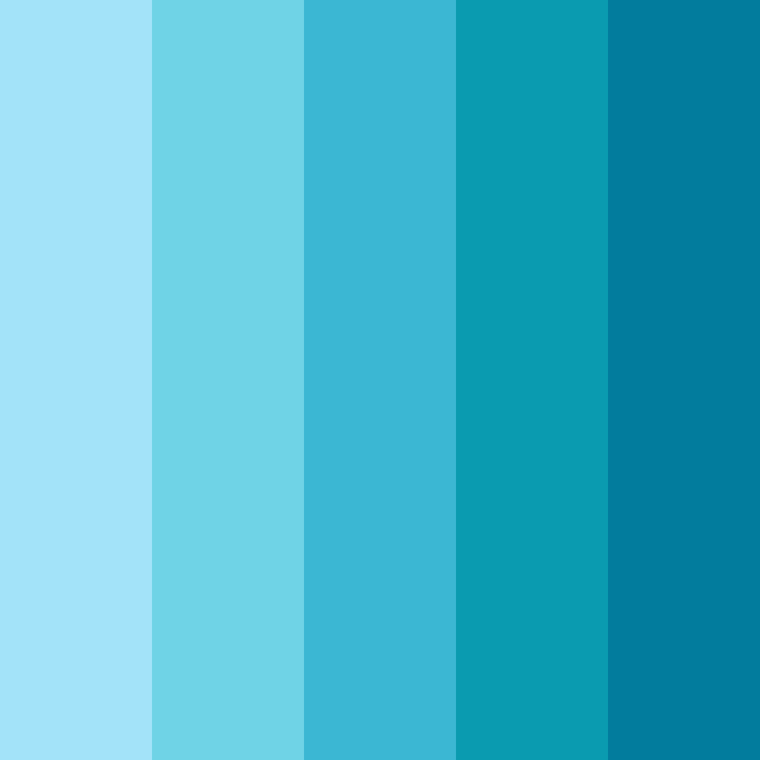 Download blue shades color palette PNG image (square)