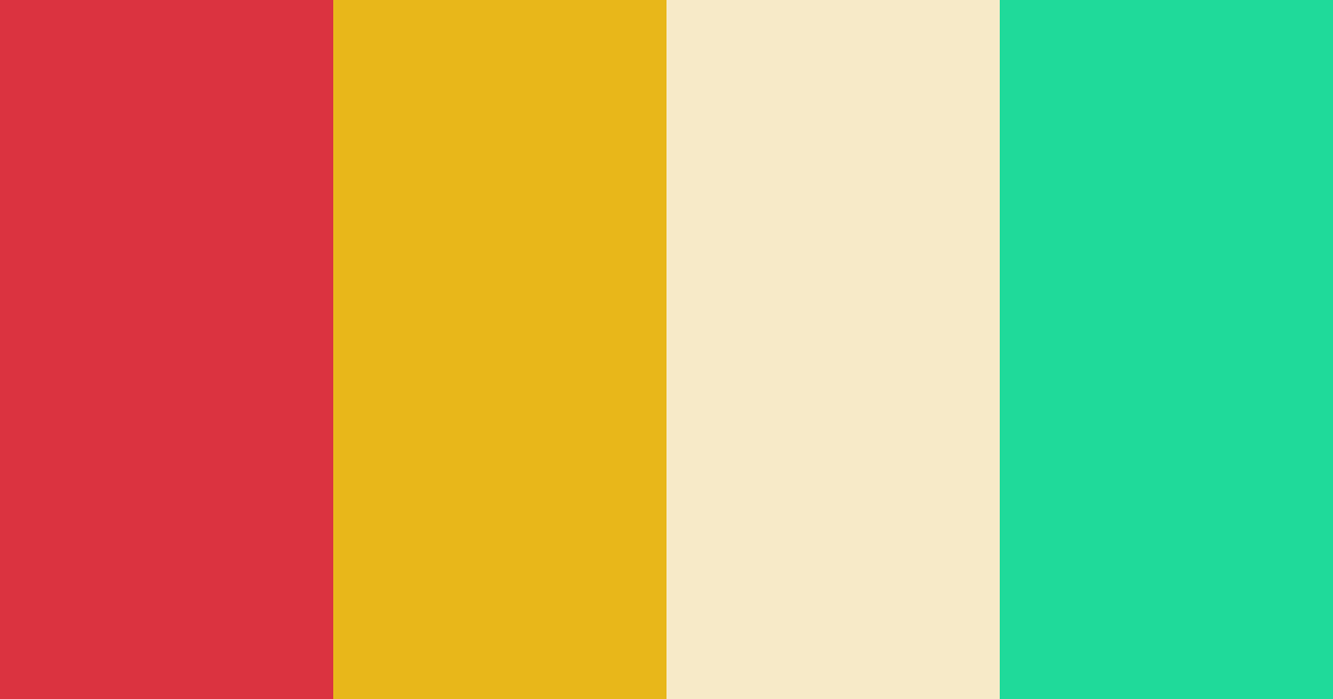 Download coral sunset color palette PNG image (landscape)