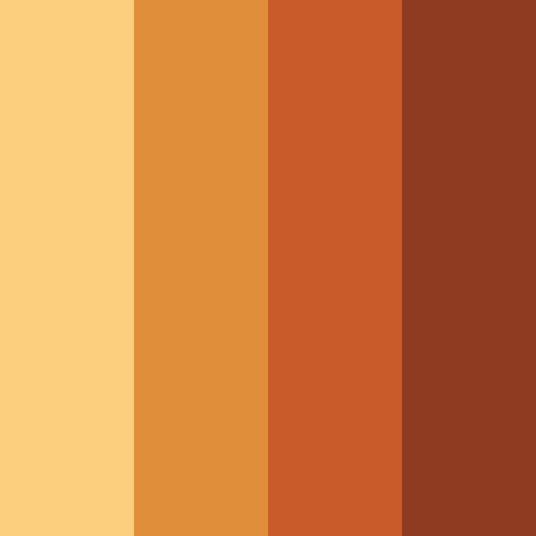 Download autumn orange color palette PNG image (square)