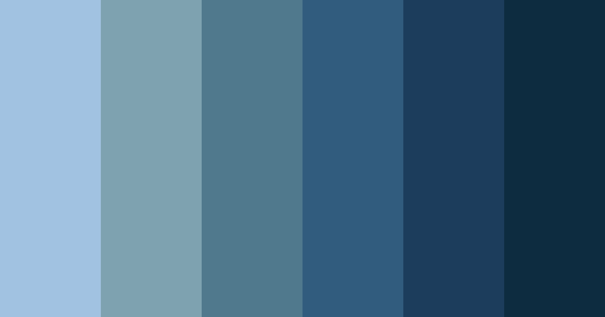 Download dark blue shades color palette PNG image (landscape)