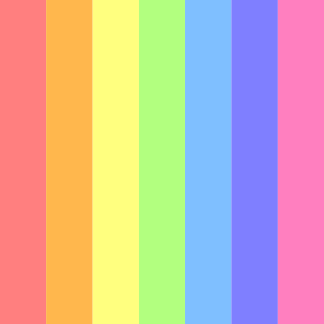 Download rainbow colors color palette PNG image (square)