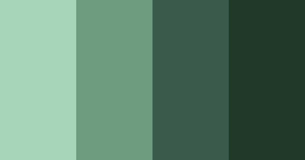 Download nordic green dream color palette PNG image (landscape)