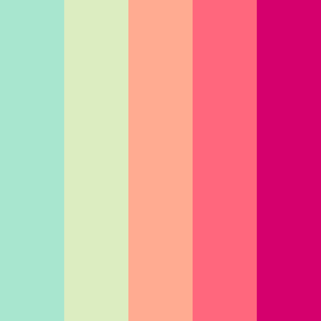 Download dreamy oasis color palette PNG image (square)