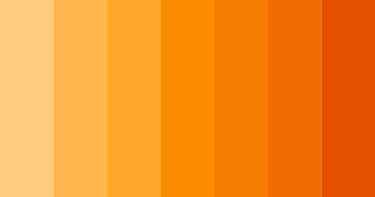 Download vibrant orange color palette PNG image (landscape)