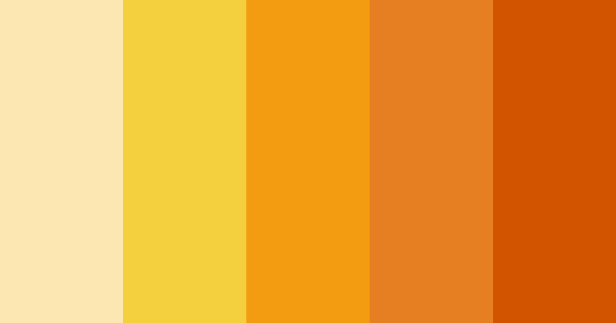 Download shades of yellow color palette PNG image (landscape)