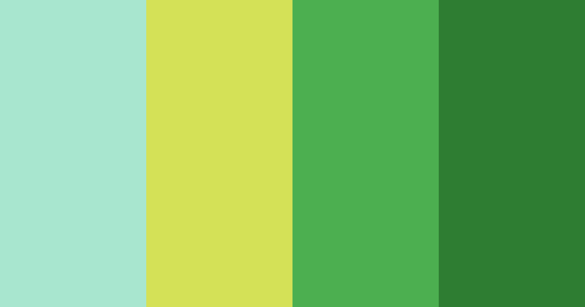 Download emerald harmony color palette PNG image (landscape)