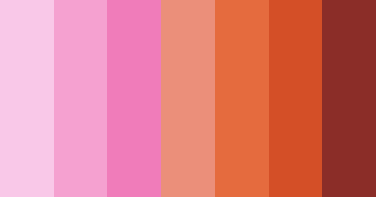 Download pink rainbow color palette PNG image (landscape)