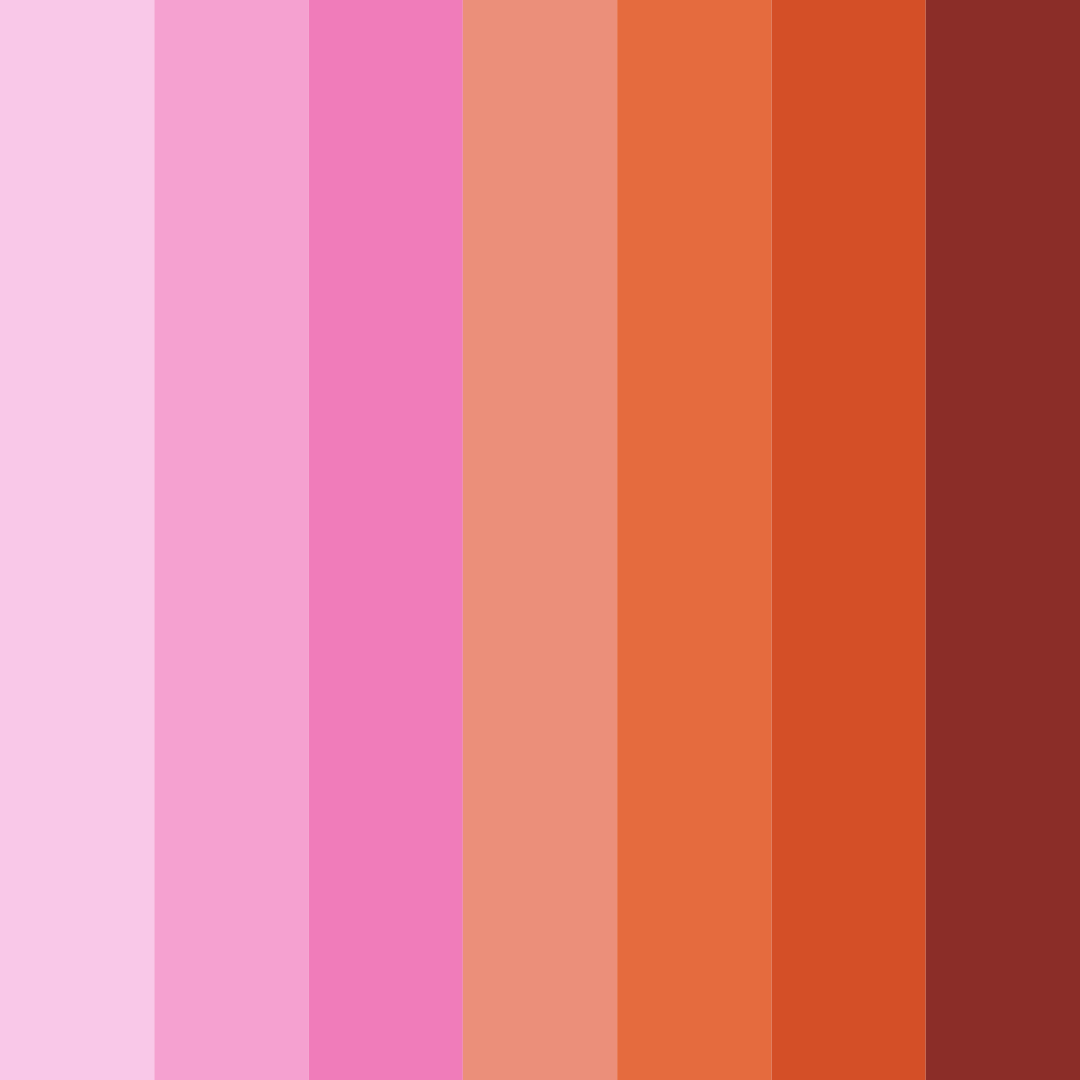 Download pink rainbow color palette PNG image (square)
