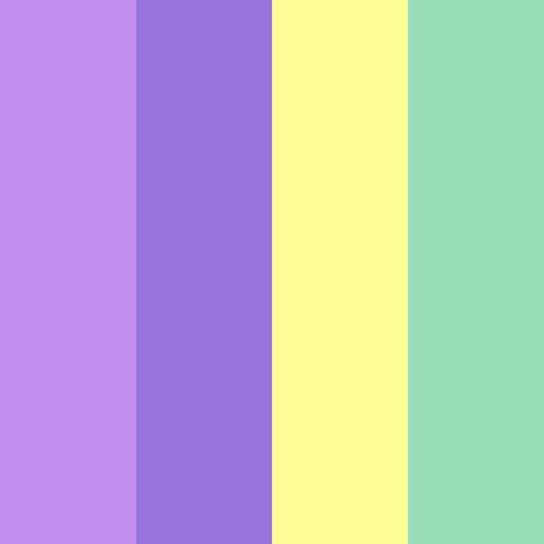 Download pastel rainbow color palette PNG image (square)