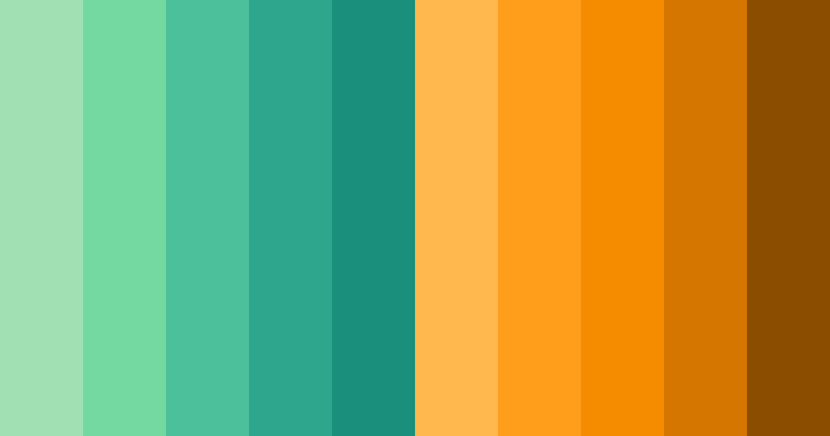 Download tropical sunrise color palette PNG image (landscape)