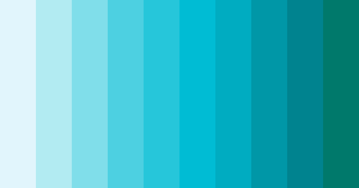 Download light aqua color palette PNG image (landscape)