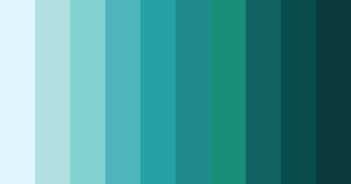 Download aqua serenity color palette PNG image (landscape)