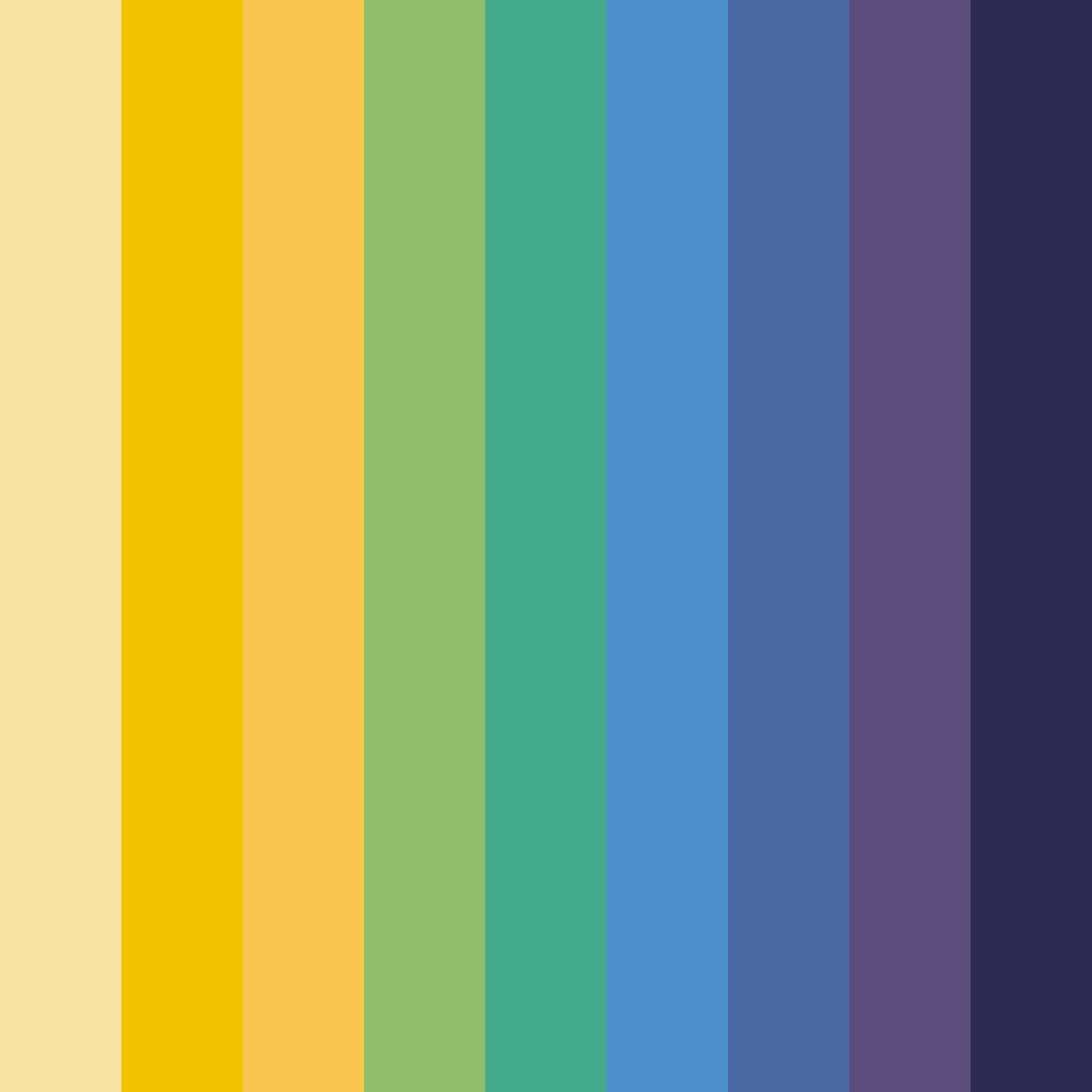 Download sunrise meadow color palette PNG image (square)