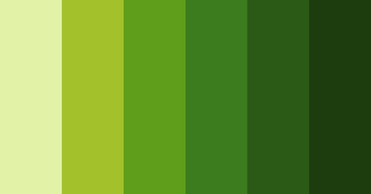 Download amazonian greens color palette PNG image (landscape)