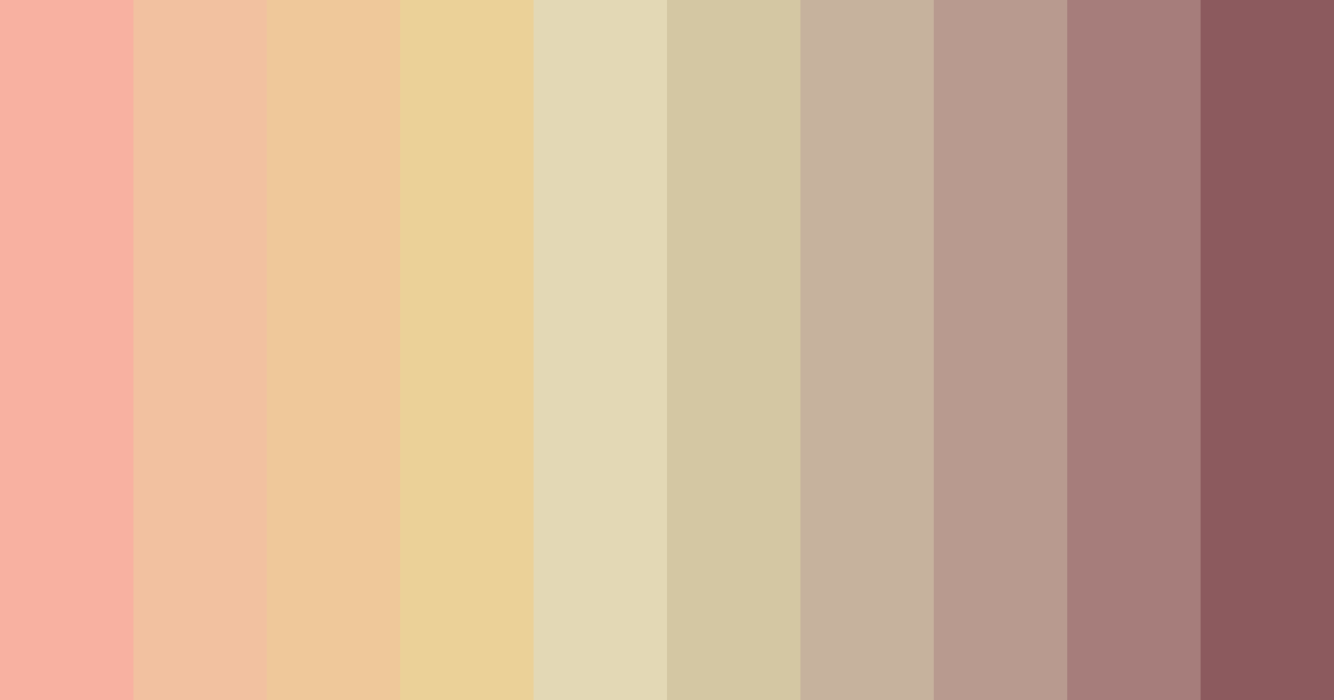 Download peachy sunrise color palette PNG image (landscape)