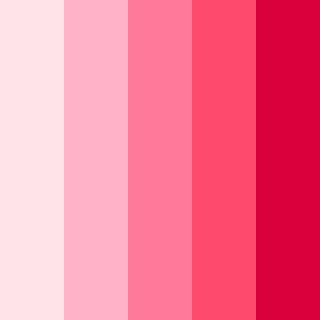 Download pink shades color palette PNG image (square)