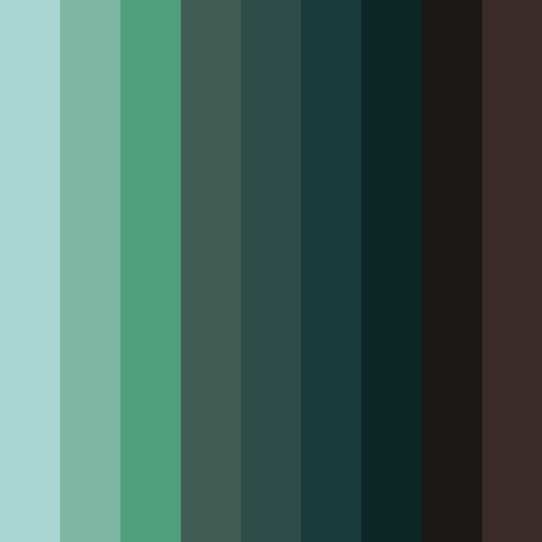 Download emerald depths color palette PNG image (square)