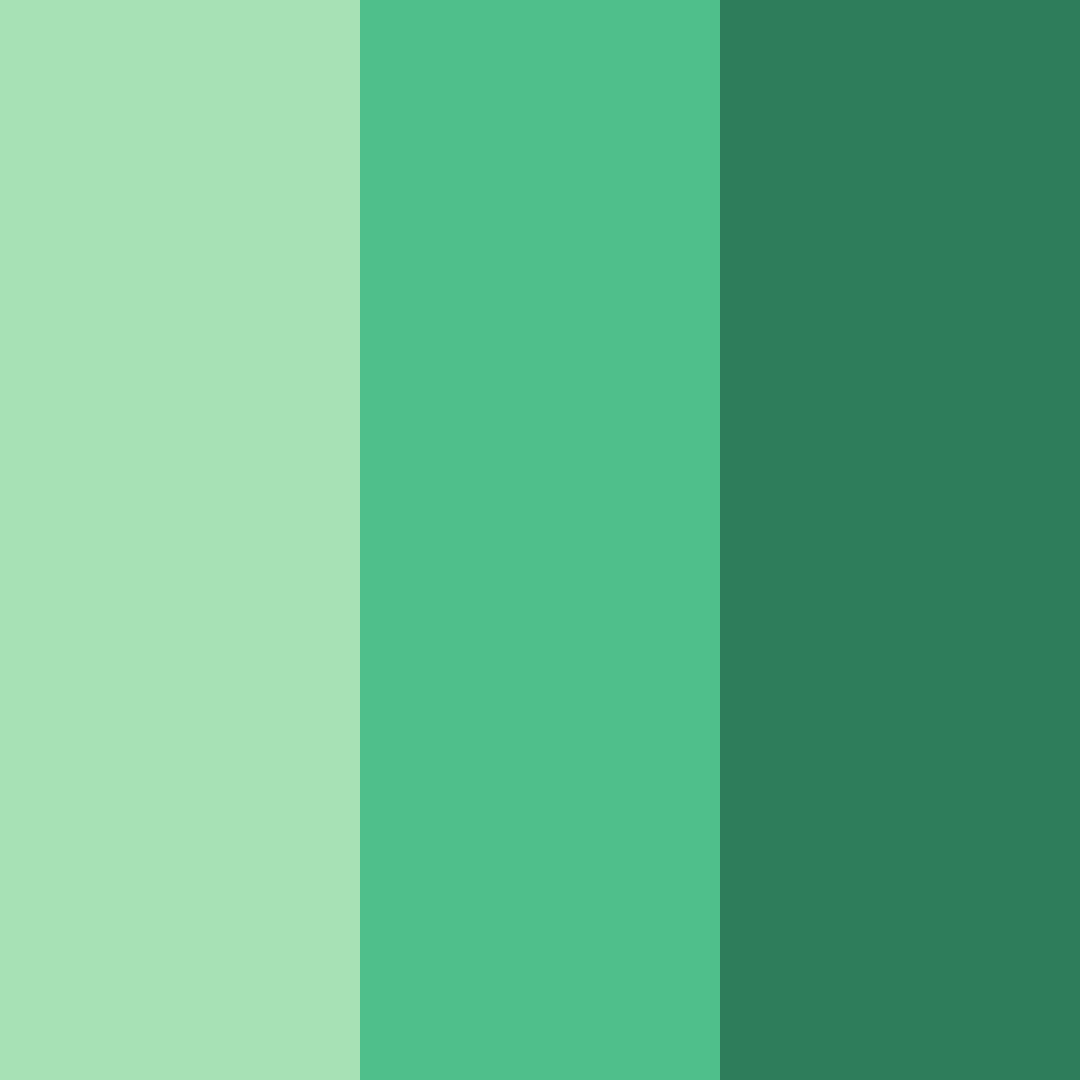 Download shades of green river color palette PNG image (square)