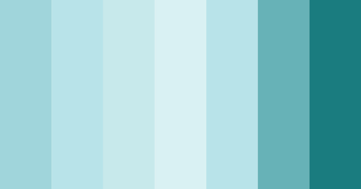 Download aqua serenity color palette PNG image (landscape)