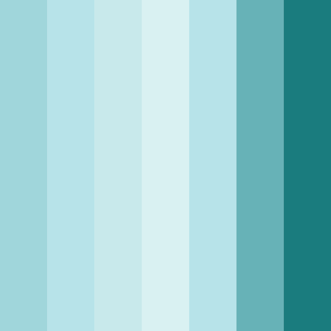 Download aqua serenity color palette PNG image (square)