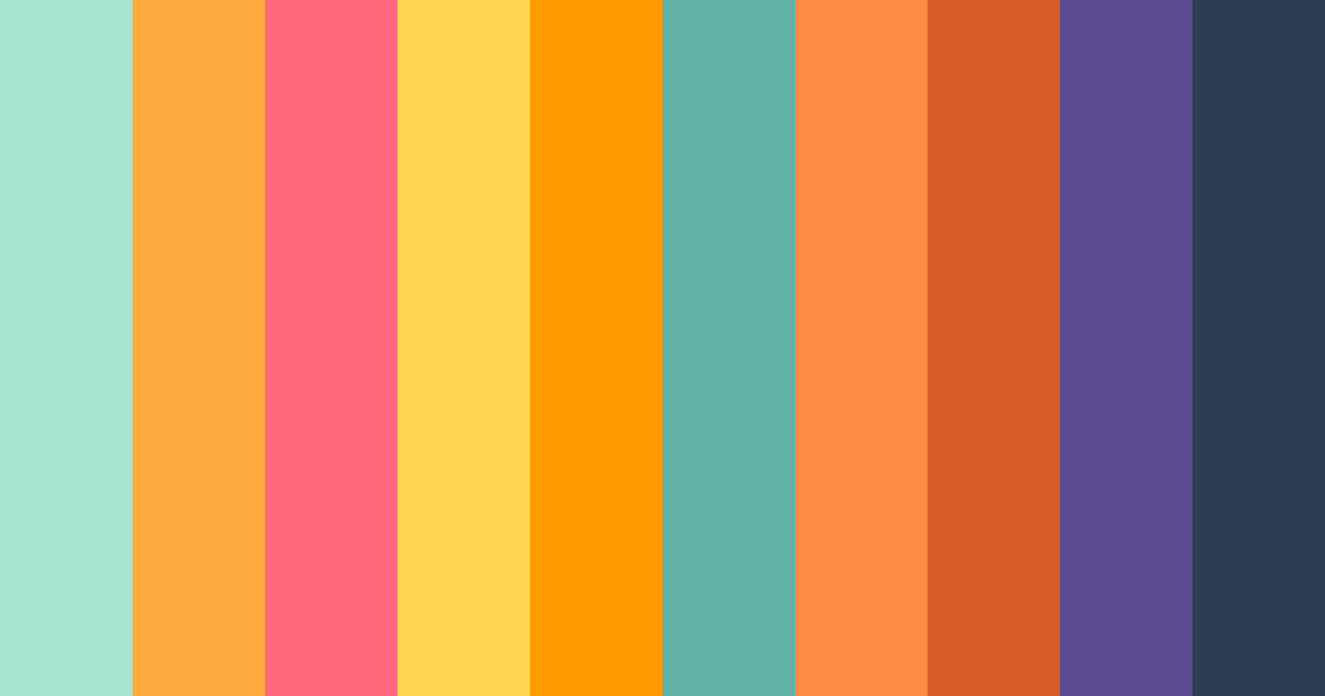 Download shades of green and orange color palette PNG image (landscape)