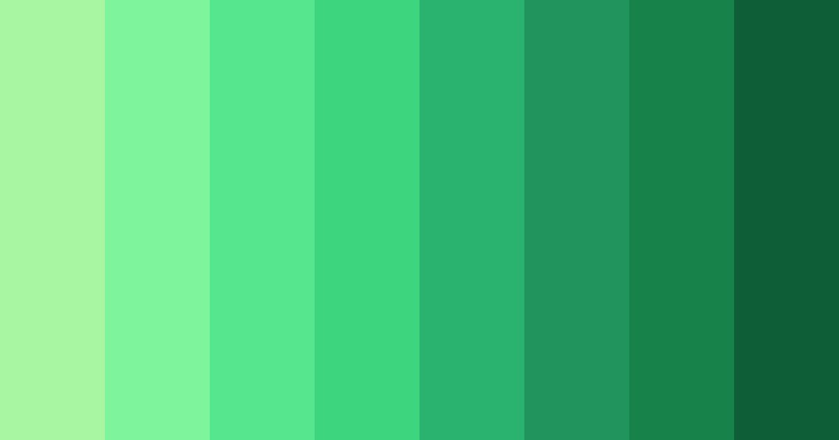 Download vibrant green color palette PNG image (landscape)