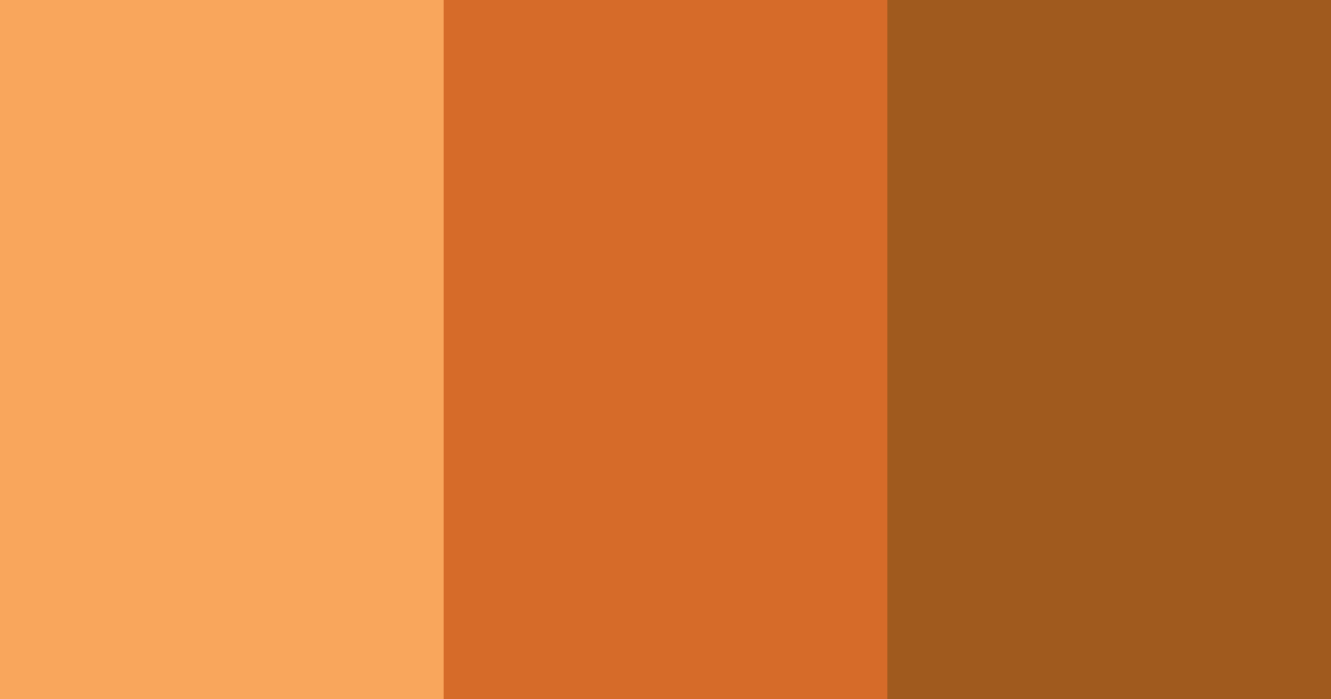 Download orange shades color palette PNG image (landscape)