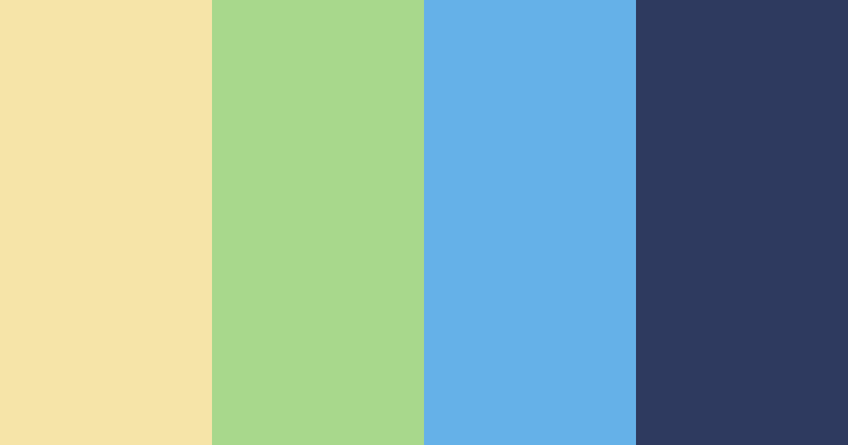 Download yellow blue green color palette PNG image (landscape)