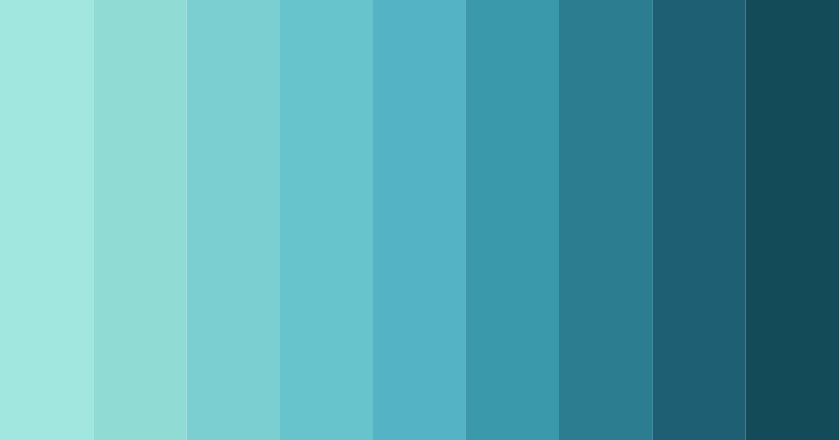 Download tropical teal oasis color palette PNG image (landscape)