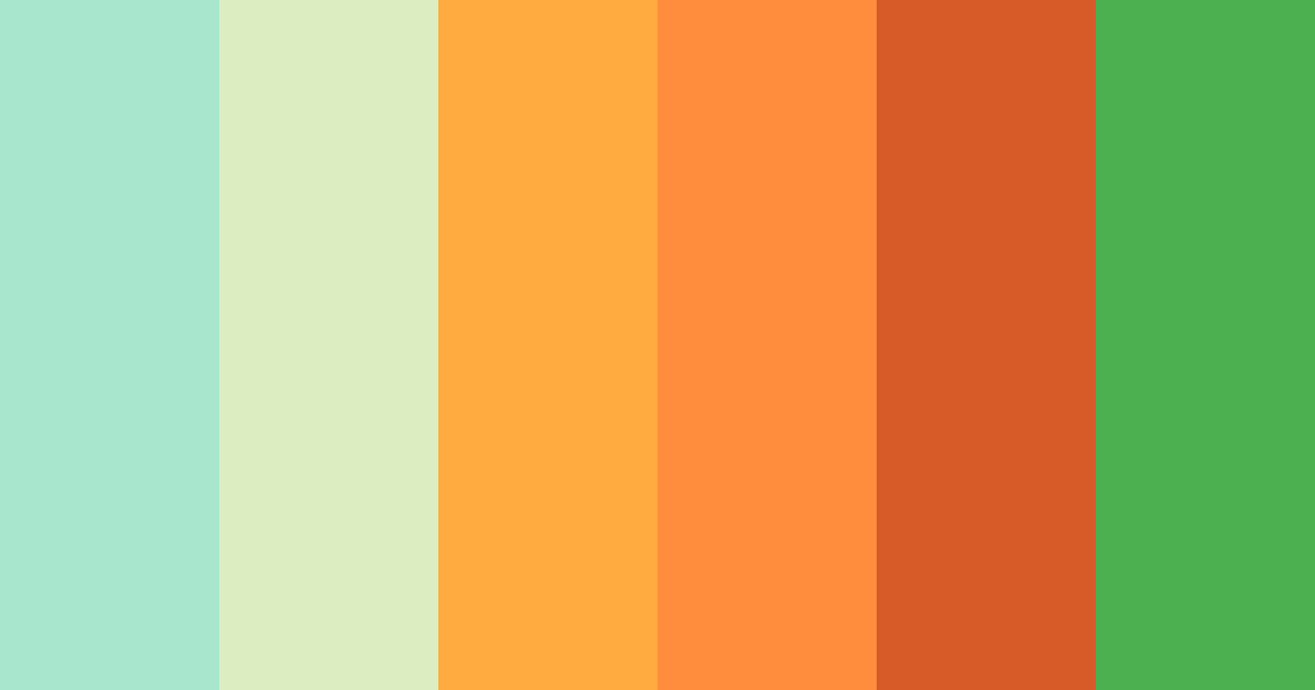 Download tropical oasis color palette PNG image (landscape)